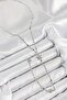 Brass Zircon Stone Star Model Silver Color Y Necklace - 2