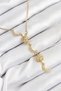 316L Steel Zircon Stone Sun and Moon Model Gold Color Women's Necklace