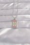 316L Steel Silver Color Pink Enamel Moon Figure Tarot Necklace
