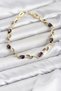 Brass Gold Color Purple Zircon Stone Flower Model Women's Bracelet - 2