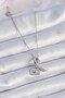 316L Steel Silver Color Heart Detail Letter Figure Charm Model Women's Necklace - 2