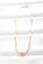 316L Steel C Letter Gold Color Italian Chain Necklace - 2