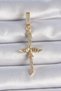 Rice gold color zircon stone detailed elif model phoenix bird figure ajda charm