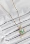 316l steel chain turquoise artistic portrait dangle pearl detailed tulip model gold color women necklace - 2