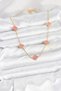 316L Steel Chain Gold Color Pink Baby Boy Clover Women's Necklace - 2