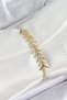 Brass Gold Color Zircon Stone Fish Scale Women's Bracelet - 2