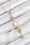 Brass Chain Yellow Gold Color Zircon Stone Y Necklace