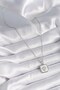 316L Steel Silver Color Square Locket Heart Zircon Stone Processing Women's Necklace - 2