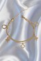 316L Steel Gold Color Double Chain Clover Design Bracelet - 2