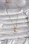 316L Steel Gold Color Chain 3D Pearl Heart Model Women's Necklace - 2