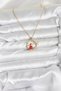 316L Steel Chain Gold Zircon Stone Christmas Theme Women's Necklace - 2