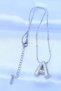 316L Steel Chain Zircon Stone Letter a Silver Color Bubble Necklace - 2