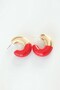 Ccb Red Gold Double Color Earrings - 2