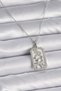 316l steel silver color chain capricorn zodiac sign zircon stone women necklace