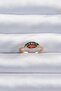 Brass Gold Color Colorful Zircon Stone Adjustable Watermelon Model Ring