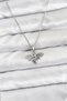 316L Steel Chain Silver Color Fly Model Zircon Stone Women's Necklace