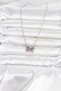316L Steel Chain Silver Color Purple Butterfly Model Women's Necklace - 2