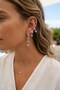 Set of 3 Silver Color Starfish Model Earrings - 2