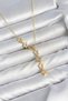 316L Steel Star Model Gold Color Zircon Stone Women's Necklace