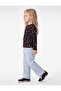 Heart Patterned Long Sleeve Cotton Crew Neck T-Shirt - 3