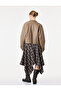 Asymmetrical Cut Plaid Midi Skirt - 4