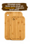 Natural Bamboo Cutting Board Set Large & Small Size Kitchen Chopping and Presentation Board