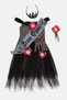 Kids Girl Zombie Prom Queen Costume, Black - 3