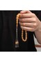Silver Tassel Clamping Amber Prayer Beads - 2