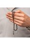 Silver Transparent Kazaz Tassel-Adorned Crimped Amber Prayer Beads - 4