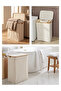160L Laundry Hamper, 3 Sections, with Lid, Removable Bags, Handles, and Foldable Design - 6
