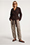 Belted Short Trench Coat Laz0013 Brown - 4