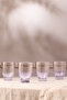 Elite 4-piece water glass set purple 320 cc