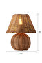 Girona Rattan Wicker Lampshade Table Lamp - 5