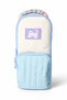 Cookie Embroidered Vertical Pencil Case Blue - 3