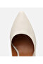 Women's Leather Ecru High Heel Stiletto - 6