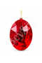 Christmas Pine Tree Ornament Crystal Oval Cut Ruby Red - 2