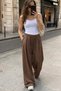 Gülseli Women's Elastic Waist Palazzo Sweatpants