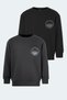 Lone Set of 2 Unisex Kids Black - Dark Gray Sweatshirts