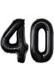 Black 40 Number Foil Balloon