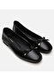 Women's Leather Black Ballerinas - 2