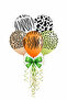 Safari Patterned Colorful Printed Balloons 10 Pcs