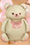 Teddy Bear Foil Balloon with Pink Bow Tie - 5