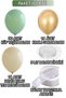 30 Mold Green 15 Chrome Gold 15 Sea Sand Pastel Nude Color Birthday And Engagement Balloon Chain Set - 2
