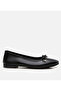 Women's Leather Black Ballerinas