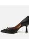 Women's Leather Black Stiletto - 5