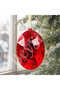 Christmas Pine Tree Ornament Crystal Oval Cut Ruby Red - 4