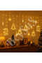 Christmas Pine Tree Ornament Deer Tree and Bell Curtain Led Daylight - 2