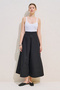 Skirt Formed Striped Pants Black - 3