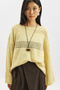 Openwork Knitting Tricot Sweater Yellow