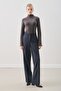 Long Leg Straight Pants Navy Blue - 4